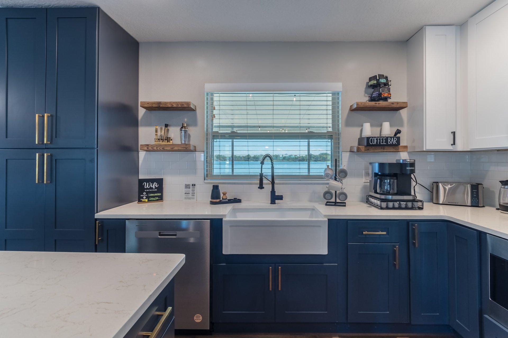 Luxury navy blue kitchen